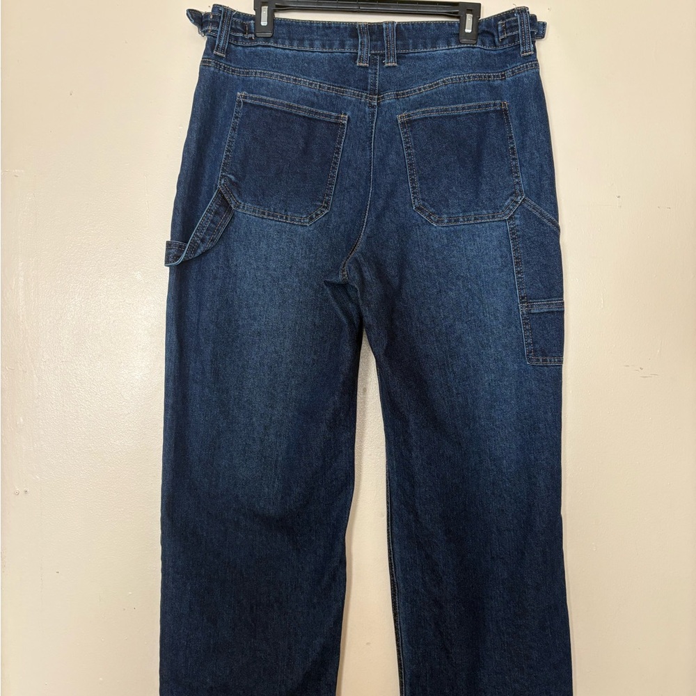 Love Culture Dark Blue High-Rise Wide Leg Flare Jeans
